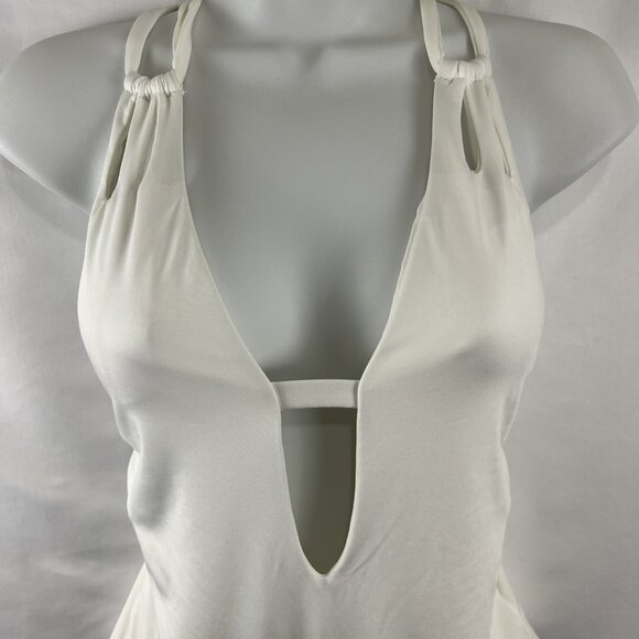 Becca By Rebecca Virtue White One-Piece Bathing Suit Women's Size M - Picture 4 of 9